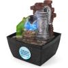 imageSereneLife Tabletop Water Fountain Home Decor Soothing Sound Machine with Automatic Pump Zen Relaxing Decor for Meditation Perfect Holiday Thanksgiving Christmas Gift 11quot Tall1Tier