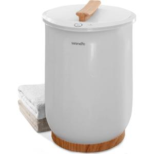 imageSereneLife Bucket Towel Warmers White Large Towel Warmer for Spa and Bathroom Luxury Towel Heater Gifts for Him ampamp Her Auto ShutOff Fits 2 large Blankets Bathrobes PJs