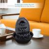 imageSereneLife 3Tier Desktop Electric Water Fountain Decor w LED  Indoor Outdoor Portable Tabletop Decorative Zen Meditation Waterfall Kit Includes Submersible Pump ampamp 12V Power Adapter SLTWF61LED