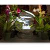 imageSereneLife 4Tier Water Fountain Decoration  Cool Indoor Outdoor Portable Electric Tabletop Decorative Zen Meditation Waterfall Decor Kit w LED Submersible Pump and Adapter  SLTWF15LED
