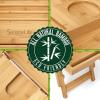 imageSereneLife Bath Caddy Breakfast Tray Combo  Natural Bamboo Wood Waterproof Tub and Bed with Folding SlideOut Arms Device Grooves Wine Glass Soap Holder1 Standard  Hard Back