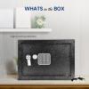 imageSereneLife Digital Safe ampamp Lock Box  Safety Box for Cabinets Home Office or Hotels  Ideal for Money Cash Jewelry ampamp Documents  Steel Alloy  122quot x 78  Includes 2 Keys