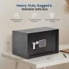 imageSereneLife Electronic Safe Box  Heavy Duty 138 x 98 Lockbox  Digital Keypad Code ampamp 2 Key access  Small Money Safe for Home ampamp Office  Secure Cash Jewelry Valuables  Wall ampamp Floor Mountable