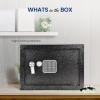 imageSereneLife Electronic Safe Box  Heavy Duty 138 x 98 Lockbox  Digital Keypad Code ampamp 2 Key access  Small Money Safe for Home ampamp Office  Secure Cash Jewelry Valuables  Wall ampamp Floor Mountable