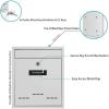 imageSereneLife Modern Wall Mount Lockable MailboxOutdoor Galvanized Metal Key Large CapacityCommercial Rural Home Decorative ampampOffice Business Parcel Box Packages SLMAB04White102 x 122 x 36