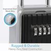 imageSereneLife Padlock Key Safe Security Box  Realtor Hanging Steel Metal Coded Key Holder Keeper Cabinet w 4Digit Combination Code Lock Up to 5 Spare Door Keys Storage Home Safety Use  SereneLife SLSFKEY27