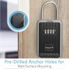 imageSereneLife Padlock Key Safe Security Box  Realtor Hanging Steel Metal Coded Key Holder Keeper Cabinet w 4Digit Combination Code Lock Up to 5 Spare Door Keys Storage Home Safety Use  SereneLife SLSFKEY27