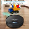 imageSereneLife Pure Clean Robot Vacuum Cleaner  Upgraded Lithium Battery 90 Min Run Time  Automatic Bot Self Detects Stairs Pet Hair Allergies Friendly Robotic Home Cleaning for Carpet Hardwood Floor