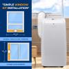 imageSereneLife Small Air Conditioner Portable 10000 BTU with Builtin Dehumidifier  Portable AC unit for rooms up to 450 sq ft  Remote Control Window Mount Exhaust Kit12 000 BTU 