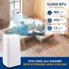 imageSereneLife Small Air Conditioner Portable 10000 BTU with Builtin Dehumidifier  Portable AC unit for rooms up to 450 sq ft  Remote Control Window Mount Exhaust Kit12 000 BTU 
