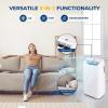imageSereneLife Small Air Conditioner Portable 10000 BTU with Builtin Dehumidifier  Portable AC unit for rooms up to 450 sq ft  Remote Control Window Mount Exhaust Kit12 000 BTU 
