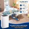 imageSereneLife Small Air Conditioner Portable 10000 BTU with Builtin Dehumidifier  Portable AC unit for rooms up to 450 sq ft  Remote Control Window Mount Exhaust Kit14 000 BTU