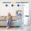 imageSereneLife Small Air Conditioner Portable 10000 BTU with Builtin Dehumidifier  Portable AC unit for rooms up to 450 sq ft  Remote Control Window Mount Exhaust Kit14 000 BTU