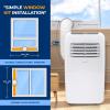imageSereneLife Small Air Conditioner Portable 10000 BTU with Builtin Dehumidifier  Portable AC unit for rooms up to 450 sq ft  Remote Control Window Mount Exhaust Kit8 000 BTU