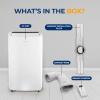 imageSereneLife Small Air Conditioner Portable 10000 BTU with Builtin Dehumidifier  Portable AC unit for rooms up to 450 sq ft  Remote Control Window Mount Exhaust Kit14 000 BTU