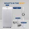 imageSereneLife Small Air Conditioner Portable 10000 BTU with Builtin Dehumidifier  Portable AC unit for rooms up to 450 sq ft  Remote Control Window Mount Exhaust Kit12 000 BTU 