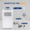 imageSereneLife Small Air Conditioner Portable 10000 BTU with Builtin Dehumidifier  Portable AC unit for rooms up to 450 sq ft  Remote Control Window Mount Exhaust Kit8 000 BTU