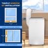 imageSereneLife Small Air Conditioner Portable 10000 BTU with Builtin Dehumidifier  Portable AC unit for rooms up to 450 sq ft  Remote Control Window Mount Exhaust Kit14 000 BTU