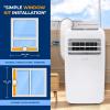imageSereneLife Small Air Conditioner Portable 10000 BTU with Builtin Dehumidifier  Portable AC unit for rooms up to 450 sq ft  Remote Control Window Mount Exhaust Kit12 000 BTU  HEAT