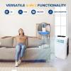 imageSereneLife Small Air Conditioner Portable 10000 BTU with Builtin Dehumidifier  Portable AC unit for rooms up to 450 sq ft  Remote Control Window Mount Exhaust Kit10 000 BTU  HEAT