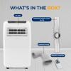 imageSereneLife Small Air Conditioner Portable 10000 BTU with Builtin Dehumidifier  Portable AC unit for rooms up to 450 sq ft  Remote Control Window Mount Exhaust Kit10 000 BTU  HEAT