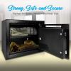 imageSerenelife Safe Box  Front Loading Safe Cash Drop Vault  Safe Security Box  Cabinet Safe ampamp Money Safe Box  Digital Steel Safe  Safety Box for Cabinets Home ampamp Office  138 x 98 x 98 2 Keys138 x 98