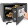 imageSereneLife Electronic Safe Box  Heavy Duty Money Safe  Digital Touch Pad Lockbox with Code and 2 Keys  Small Safe Box for Home or Office Secure Cash Jewelry Firearms  138 x 98 Black