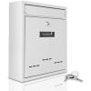imageSereneLife Modern Wall Mount Lockable MailboxOutdoor Galvanized Metal Key Large CapacityCommercial Rural Home Decorative ampampOffice Business Parcel Box Packages SLMAB04White102 x 122 x 36