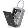 imageSereneLife Padlock Key Safe Security Box  Realtor Hanging Steel Metal Coded Key Holder Keeper Cabinet w 4Digit Combination Code Lock Up to 5 Spare Door Keys Storage Home Safety Use  SereneLife SLSFKEY27