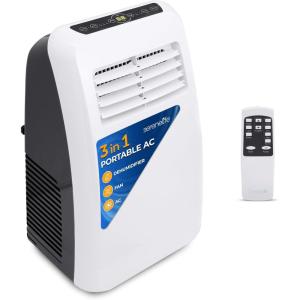 imageSereneLife Small Air Conditioner Portable 10000 BTU with Builtin Dehumidifier  Portable AC unit for rooms up to 450 sq ft  Remote Control Window Mount Exhaust Kit8 000 BTU