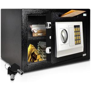 imageSerenelife Safe Box  Front Loading Safe Cash Drop Vault  Safe Security Box  Cabinet Safe ampamp Money Safe Box  Digital Steel Safe  Safety Box for Cabinets Home ampamp Office  138 x 98 x 98 2 Keys138 x 98