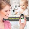 imageSereneLife USA Video Baby Monitor  Upgraded 850 Wireless Long Range Camera Night Vision Temperature Monitoring and Portable 2 Color Screen with Clip  SLBCAM105 GreenGreen