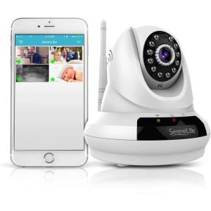 imageSerene Life Wireless IP Home Security Camera  High Definition HD 720p Wifi Cloud Cam for Indoor Home Surveillance Video w Night Vision  Remote Control PTZ Pan Tilt from Mobile or PC Mac  SereneLife IPCAMHD62