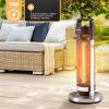 imageSereneLife Infrared Patio Heater Electric Patio Heater 900 W IndoorOutdoor Heaters for Patio Restaurant Backyard Garage Decks SilverBlack