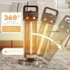 imageSereneLife Infrared Patio Heater Electric Patio Heater 900 W IndoorOutdoor Heaters for Patio Restaurant Backyard Garage Decks SilverNew Black
