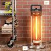 imageSereneLife Infrared Patio Heater Electric Patio Heater 900 W IndoorOutdoor Heaters for Patio Restaurant Backyard Garage Decks SilverNew Black