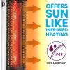 imageSereneLife Infrared Patio Heater Electric Patio Heater for IndoorOutdoor Use Portable Table Heater with Remote Control 1500 W for Restaurant Patio Backyard Garage Decks Off Black
