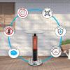 imageSereneLife Infrared Patio Heater Electric Patio Heater for IndoorOutdoor Use Portable Table Heater with Remote Control 1500 W for Restaurant Patio Backyard Garage Decks Off Black