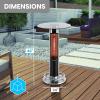 imageSereneLife Infrared Patio Heater Electric Patio Heater for IndoorOutdoor Use Portable Table Heater with Remote Control 1500 W for Restaurant Patio Backyard Garage Decks Off Black
