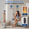 imageSereneLife Infrared Patio Heater Electric Patio Heater with Remote Control 1500 W IndoorOutdoor Heaters for Patio Restaurant Backyard Garage Decks Silver47
