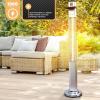 imageSereneLife Infrared Patio Heater Electric Patio Heater with Remote Control 1500 W IndoorOutdoor Heaters for Patio Restaurant Backyard Garage Decks Silver57