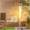 imageSereneLife Infrared Patio Heater Electric Patio Heater with Remote Control 1500 W IndoorOutdoor Heaters for Patio Restaurant Backyard Garage Decks Silver57