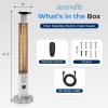 imageSereneLife Infrared Patio Heater Electric Patio Heater with Remote Control 1500 W IndoorOutdoor Heaters for Patio Restaurant Backyard Garage Decks Silver47