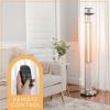 imageSereneLife Infrared Patio Heater Electric Patio Heater with Remote Control 1500 W IndoorOutdoor Heaters for Patio Restaurant Backyard Garage Decks Silver57