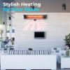 imageSereneLife Infrared Patio Heater Wall Mounted Electric Patio Heater with Remote Control 1500 W IndoorOutdoor Heaters for Patio Restaurant Backyard Garage Decks SilverBlack