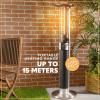 imageSereneLife Patio Heater Cover for SLOHT42 Infrared Outdoor Electric Space Heater Heavy Duty Propane Heater Cover Durable Tearproof Waterproof Dustproof WindSunlightSnow ResistantBlack