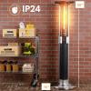 imageSereneLife Patio Heater Cover for SLOHT42 Infrared Outdoor Electric Space Heater Heavy Duty Propane Heater Cover Durable Tearproof Waterproof Dustproof WindSunlightSnow ResistantBlack