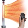 imageSereneLife Infrared Patio Heater Electric Patio Heater with Remote Control 1500 W IndoorOutdoor Heaters for Patio Restaurant Backyard Garage Decks Silver57
