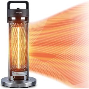 imageSereneLife Infrared Patio Heater Electric Patio Heater 900 W IndoorOutdoor Heaters for Patio Restaurant Backyard Garage Decks SilverBlack