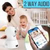 imageSereneLife Indoor Wireless IP Camera HD 1080p 2MP WiFi Network Security Surveillance Cam For Home Monitoring With LED Motion Detect Night Vision PTZ Two Way Audio Ai Sound and Human Detection